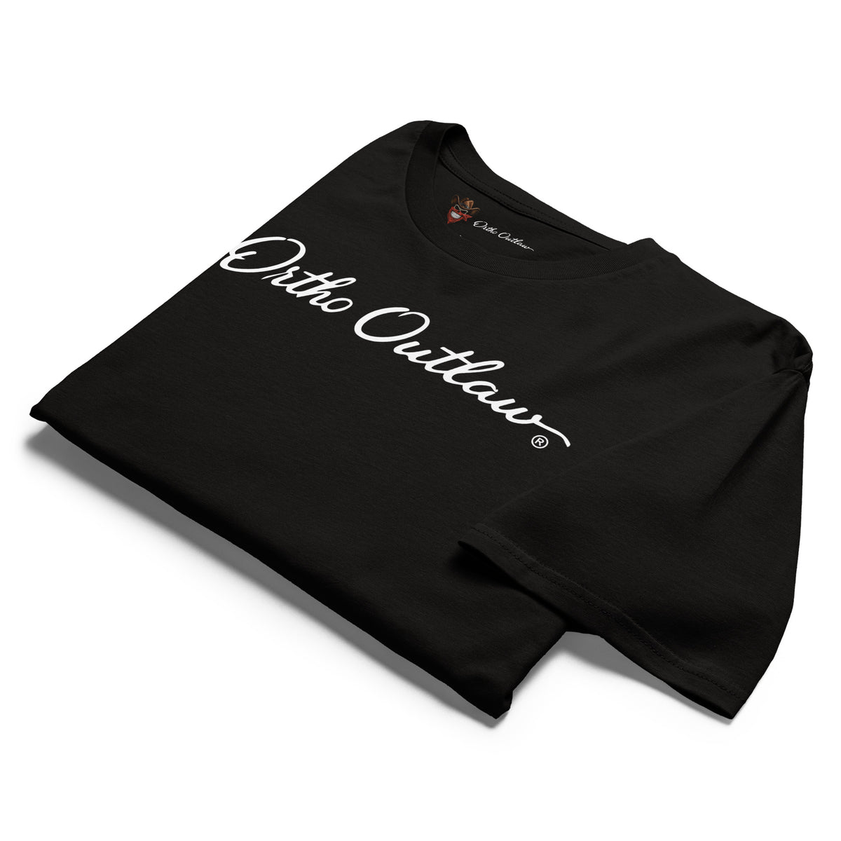 Ortho Outlaw graphic t-shirt orthodontic apparel skull logo design